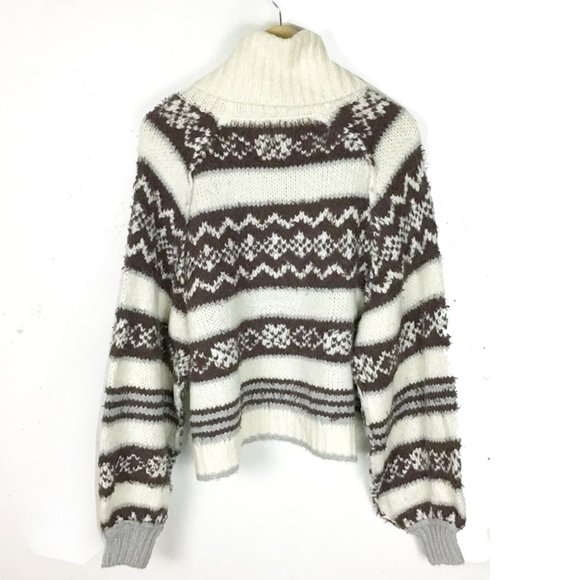 FREE PEOPLE Check Me Out Winter Fog Pullover Sweather - Picture 11 of 16